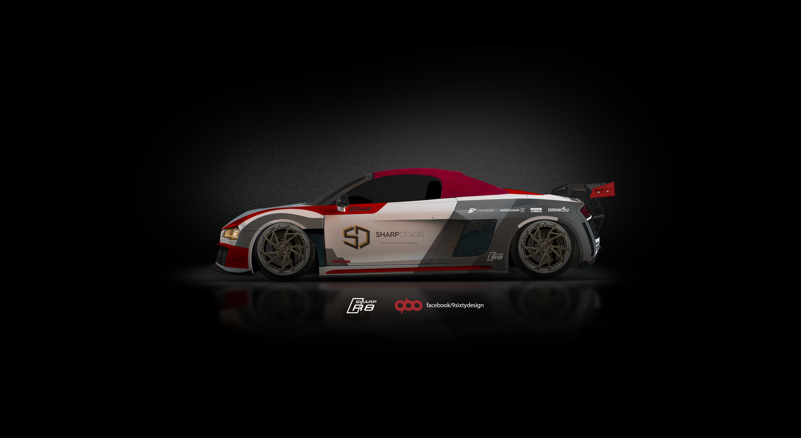 Audi R8 SR66 widebody - wrapping design by 9sixty